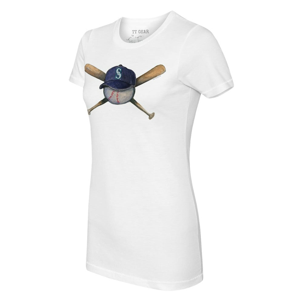 MLB Seattle Mariners Tiny Turnip Women's Hat Crossbats T-Shirt