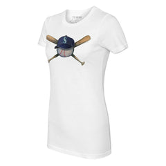 MLB Seattle Mariners Tiny Turnip Women's Hat Crossbats T-Shirt