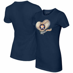 MLB Houston Astros Tiny Turnip Women's Heart Banner T-Shirt