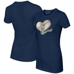 MLB Seattle Mariners Tiny Turnip Women's Heart Banner T-Shirt