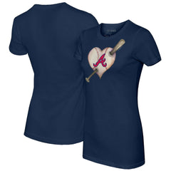 MLB Atlanta Braves Tiny Turnip Women's Heart Bat T-Shirt
