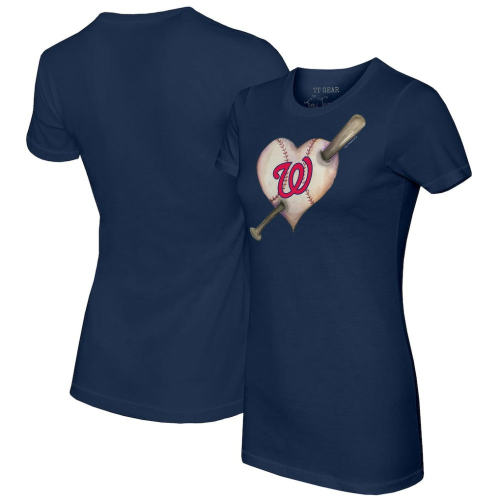 MLB Washington Nationals Tiny Turnip Women's Heart Bat T-Shirt