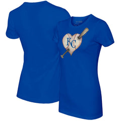 MLB Kansas City Royals Tiny Turnip Women's Heart Bat T-Shirt