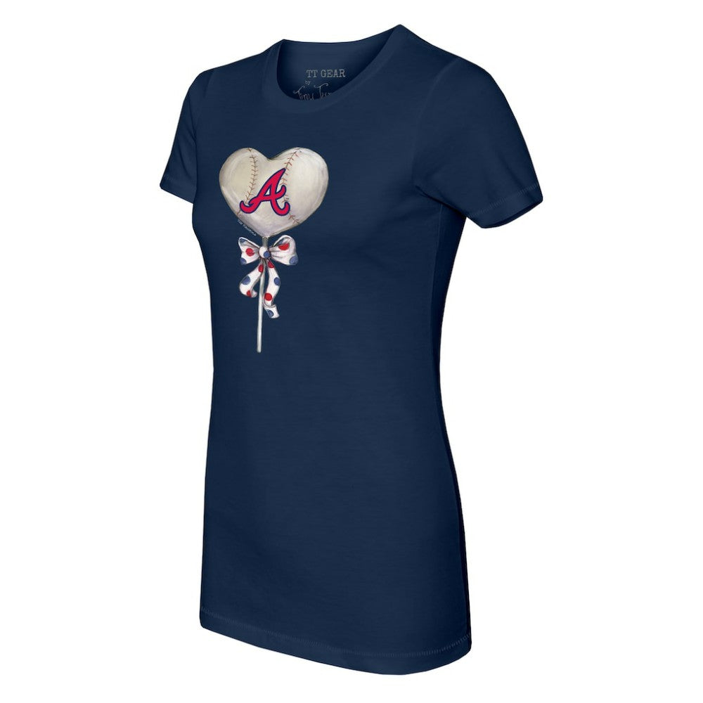 MLB Atlanta Braves Tiny Turnip Women's Heart Lolly T-Shirt