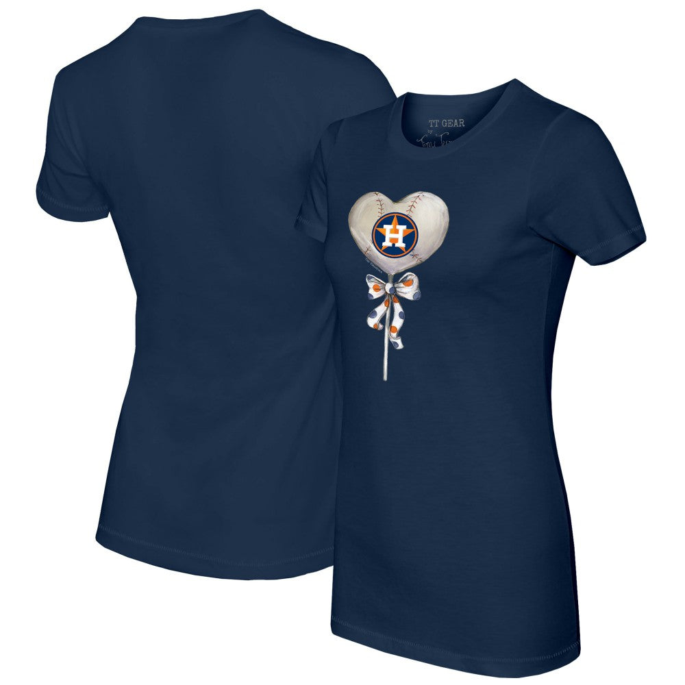 MLB Houston Astros Tiny Turnip Women's Heart Lolly T-Shirt