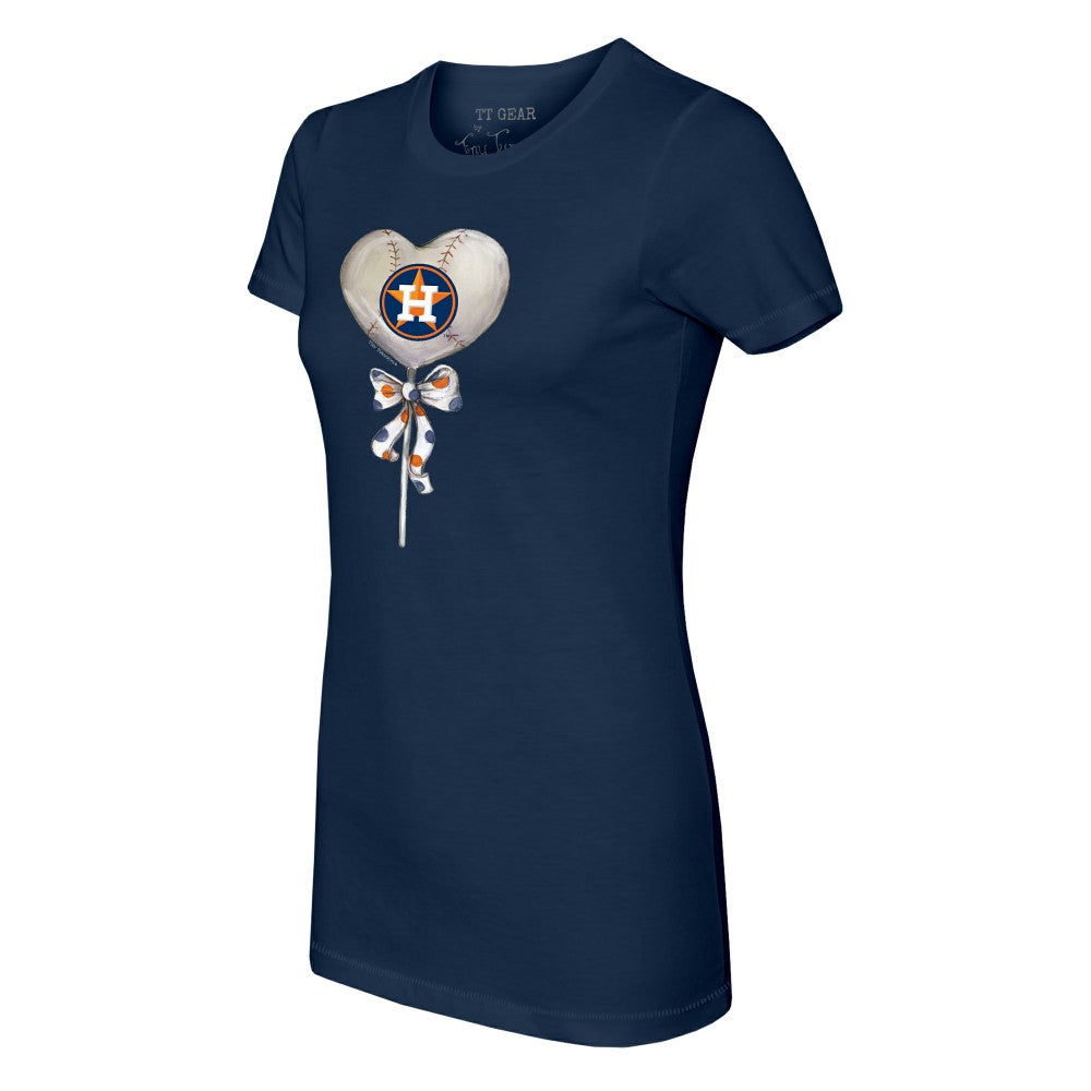 MLB Houston Astros Tiny Turnip Women's Heart Lolly T-Shirt