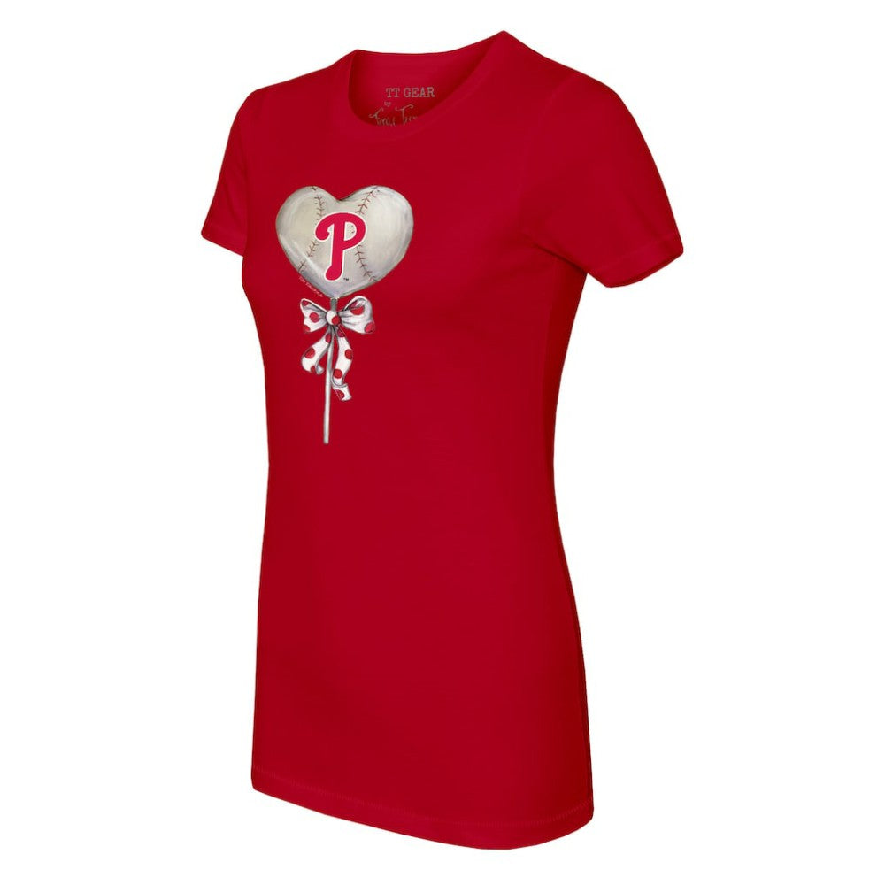 MLB Philadelphia Phillies Tiny Turnip Women's Heart Lolly T-Shirt