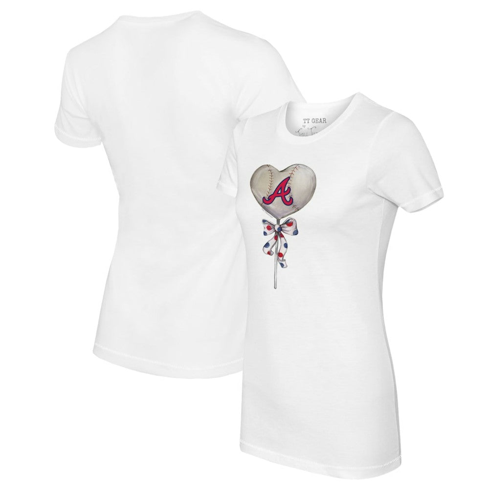 MLB Atlanta Braves Tiny Turnip Women's Heart Lolly T-Shirt