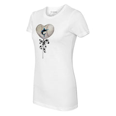 MLB Miami Marlins Tiny Turnip Women's Heart Lolly T-Shirt