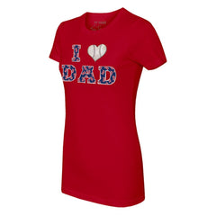 MLB Boston Red Sox Tiny Turnip Women's I Love Dad T-Shirt