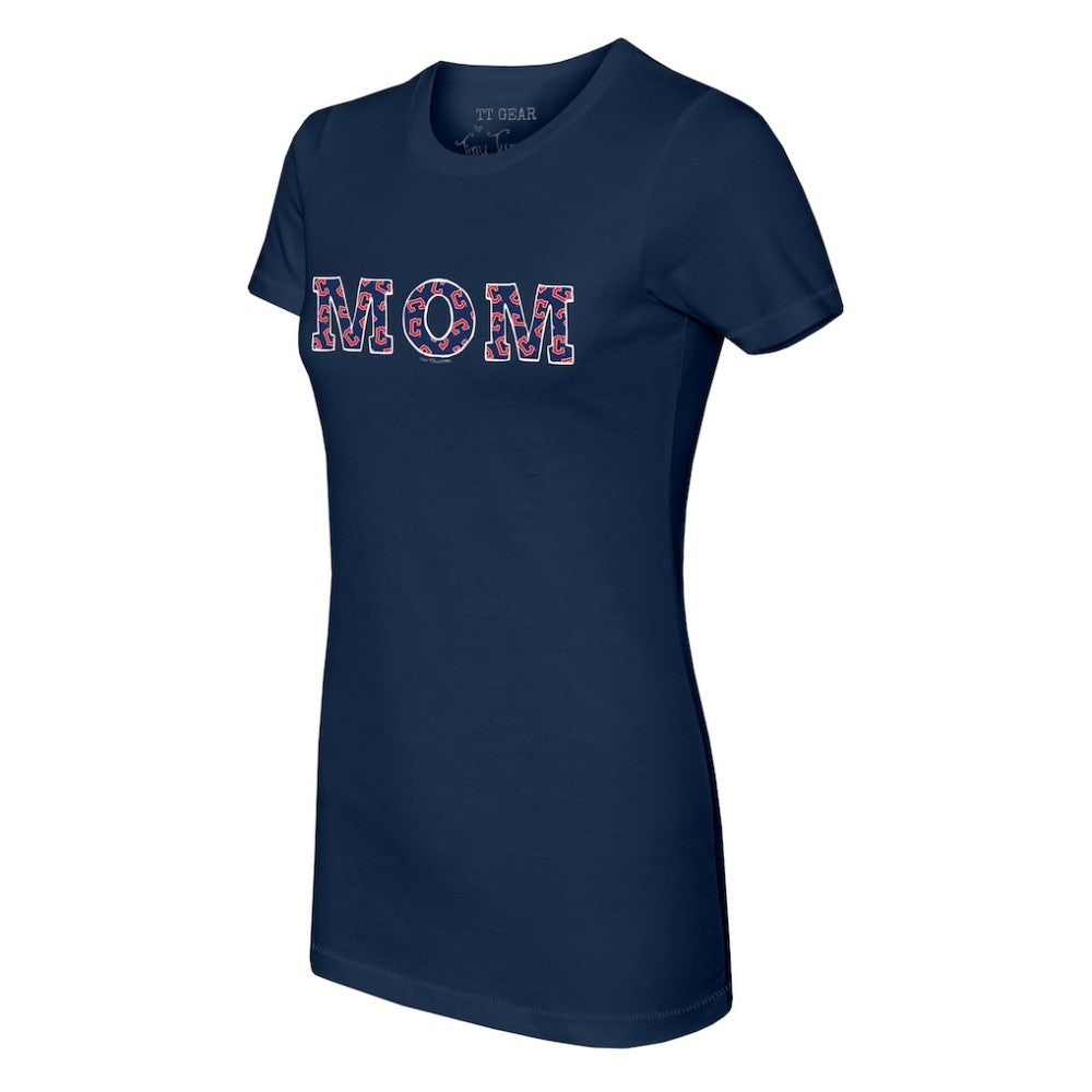MLB Cleveland Guardians Tiny Turnip Women's Logo Mom T-Shirt