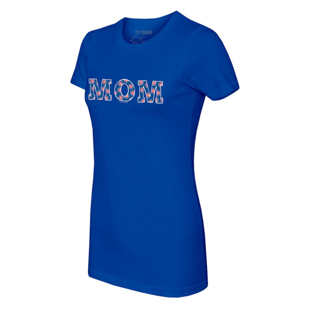 MLB Chicago Cubs Tiny Turnip Women's Logo Mom T-Shirt
