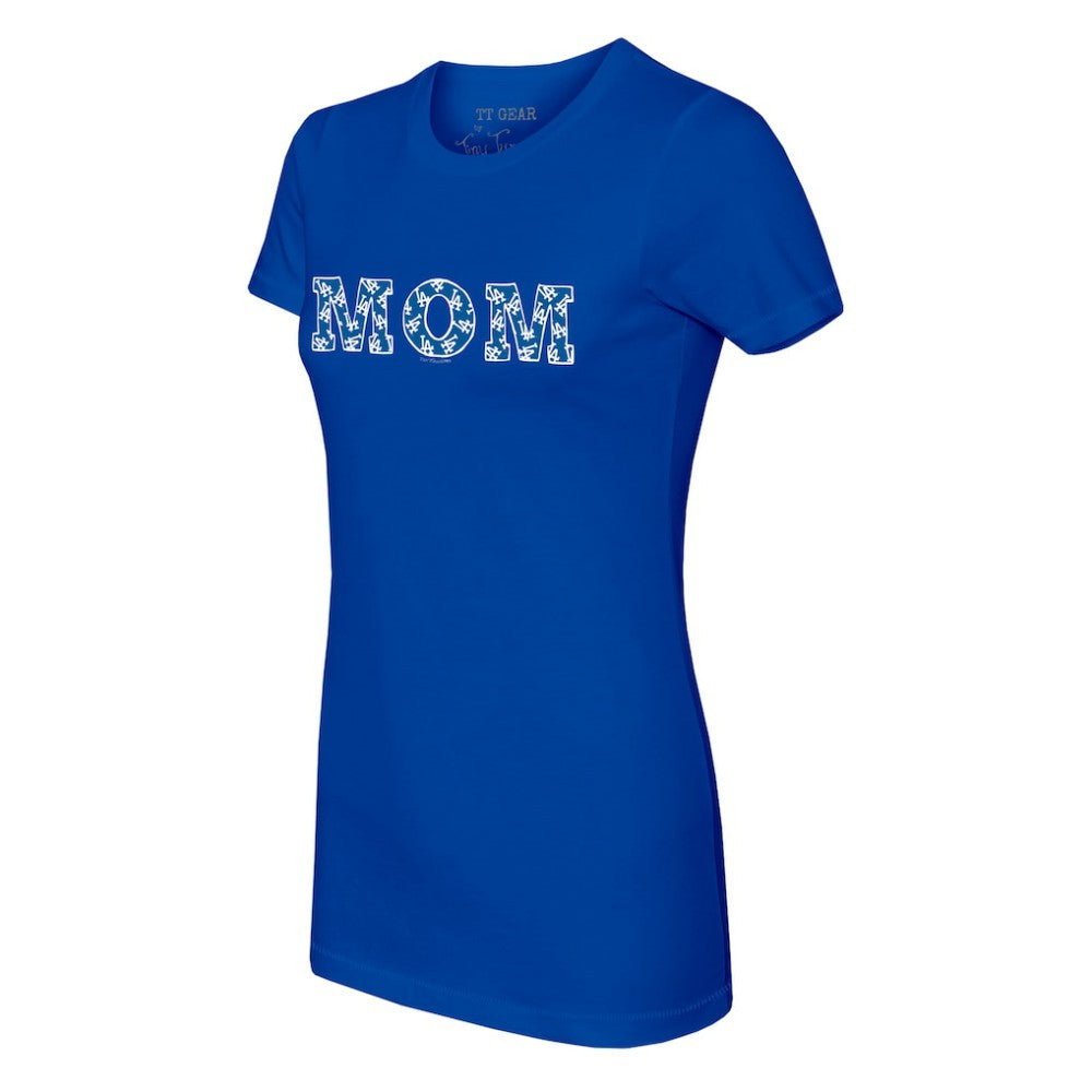 MLB Los Angeles Dodgers Tiny Turnip Women's Logo Mom T-Shirt