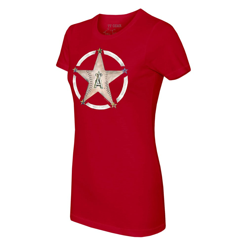 MLB Los Angeles Angels Tiny Turnip Women's Military Star T-Shirt
