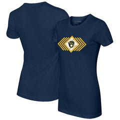 MLB Milwaukee Brewers Tiny Turnip Women's Prism Arrows T-Shirt
