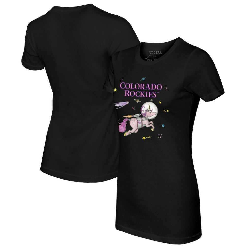 MLB Colorado Rockies Tiny Turnip Women's Space Unicorn T-Shirt