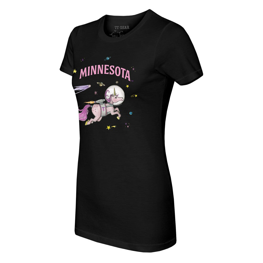 MLB Minnesota Twins Tiny Turnip Women's Space Unicorn T-Shirt