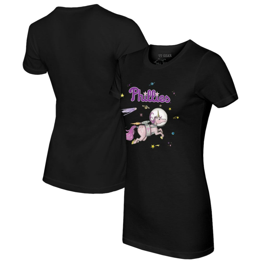 MLB Philadelphia Phillies Tiny Turnip Women's Space Unicorn T-Shirt