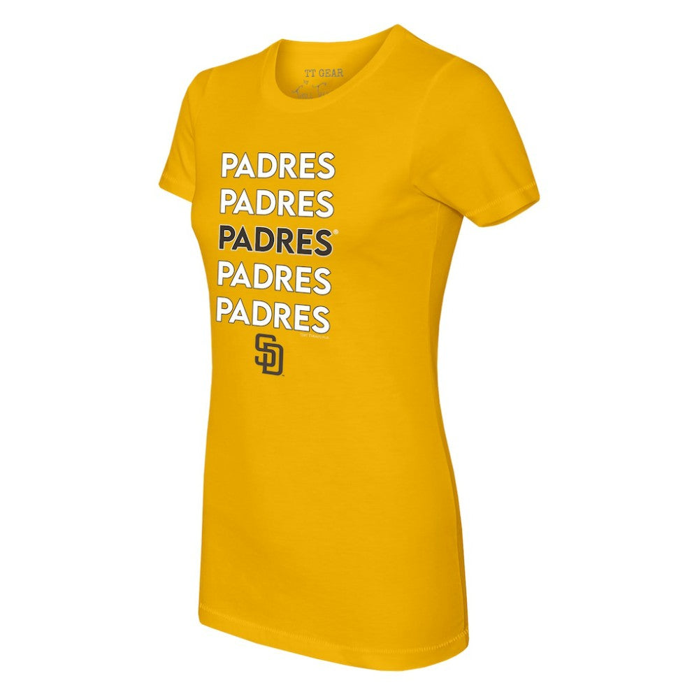 MLB San Diego Padres Tiny Turnip Women's Stacked T-Shirt