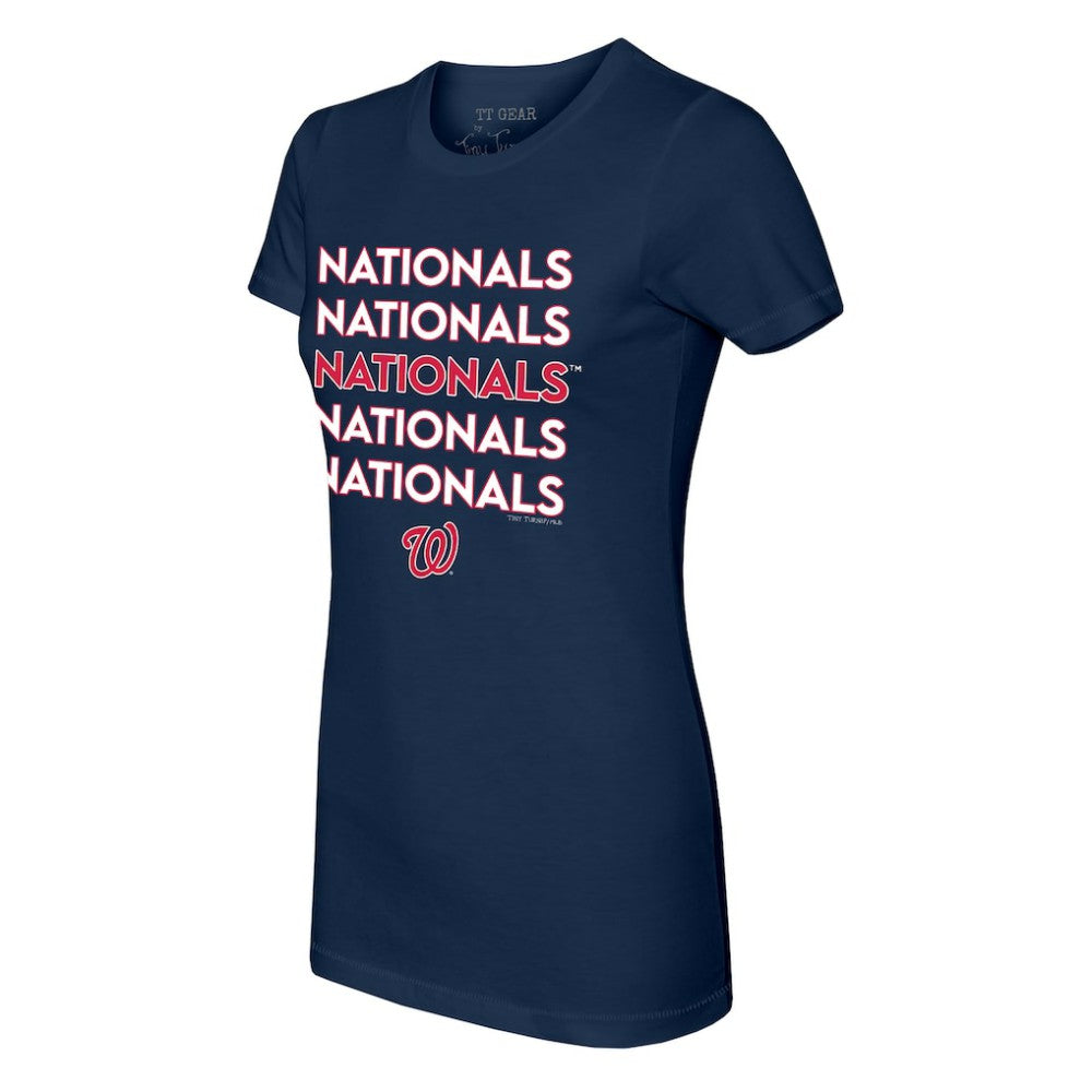 MLB Washington Nationals Tiny Turnip Women's Stacked T-Shirt