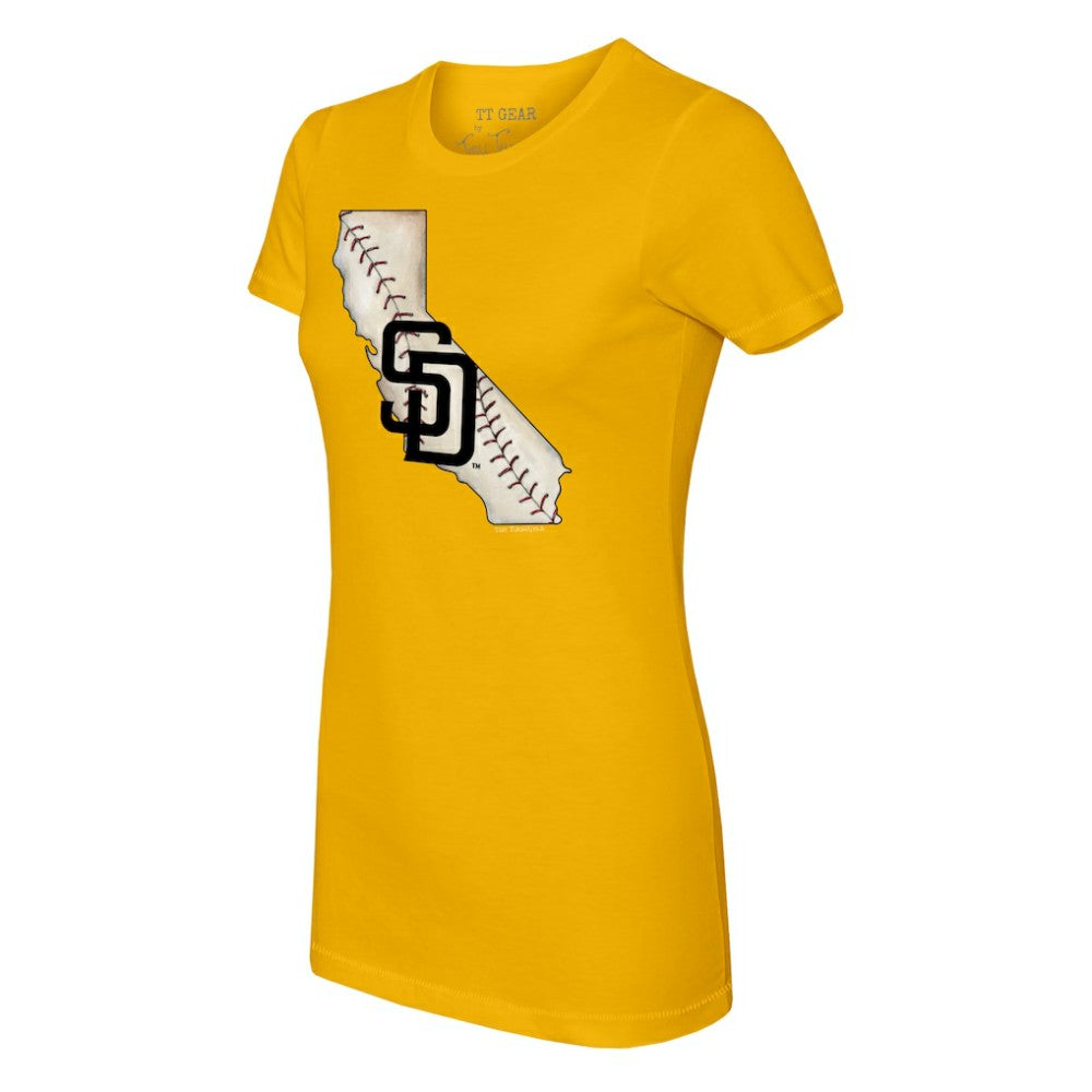 MLB San Diego Padres Tiny Turnip Women's State Outline T-Shirt