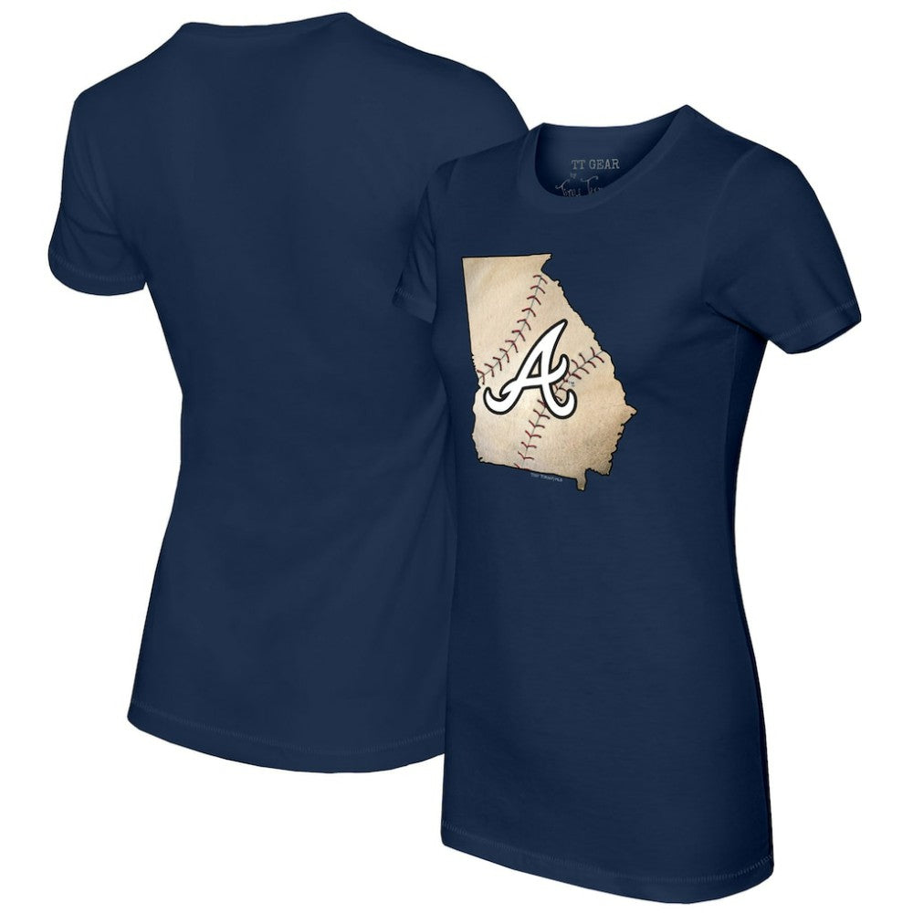 MLB Atlanta Braves Tiny Turnip Women's State Outline T-Shirt