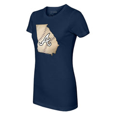 MLB Atlanta Braves Tiny Turnip Women's State Outline T-Shirt