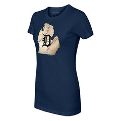 MLB Detroit Tigers Tiny Turnip Women's State Outline T-Shirt