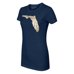 MLB Tampa Bay Rays Tiny Turnip Women's State Outline T-Shirt