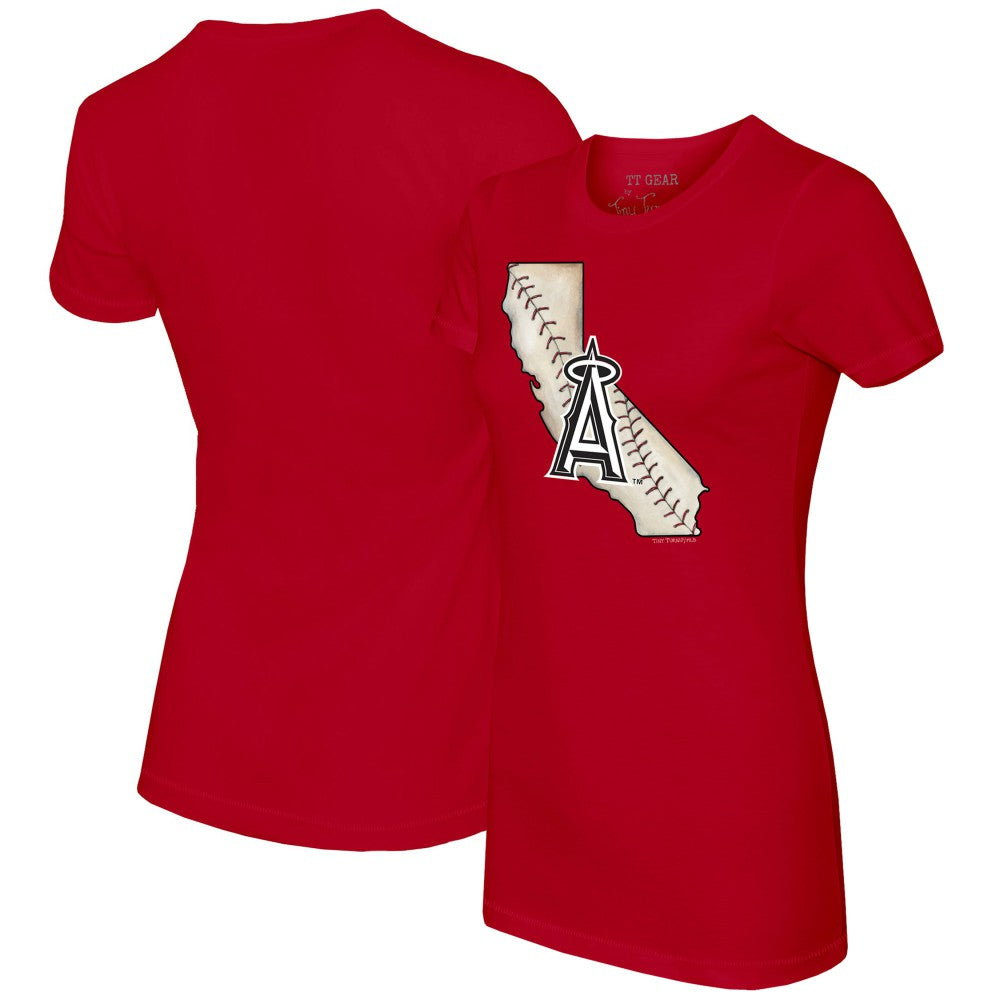 MLB Los Angeles Angels Tiny Turnip Women's State Outline T-Shirt