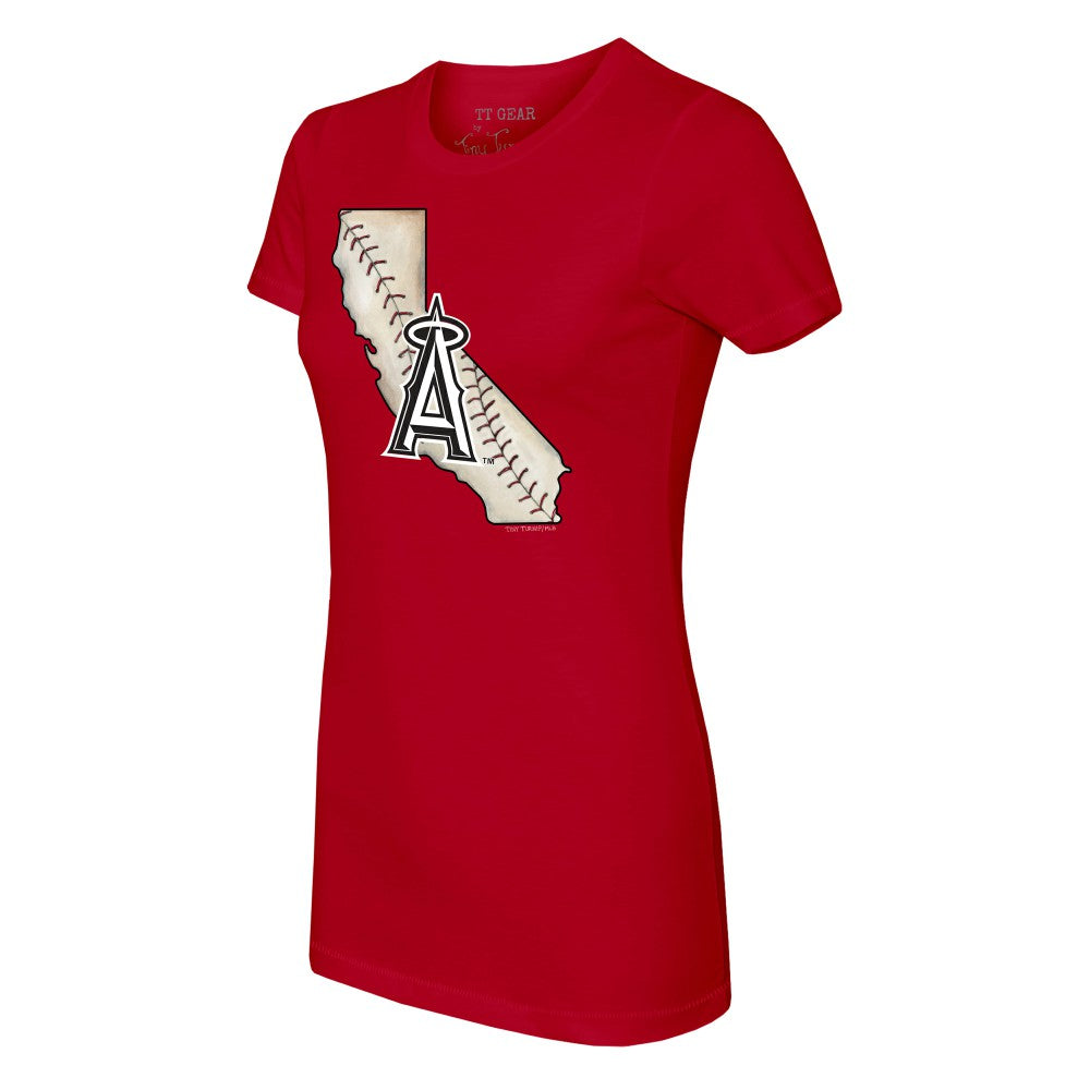 MLB Los Angeles Angels Tiny Turnip Women's State Outline T-Shirt