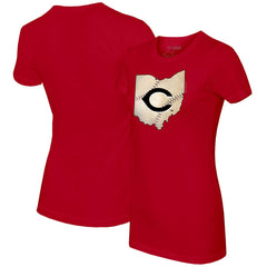 MLB Cincinnati Reds Tiny Turnip Women's State Outline T-Shirt