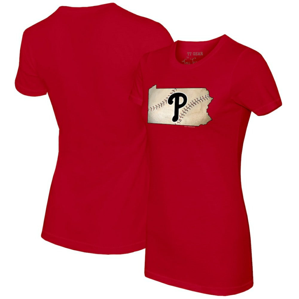 MLB Philadelphia Phillies Tiny Turnip Women's State Outline T-Shirt