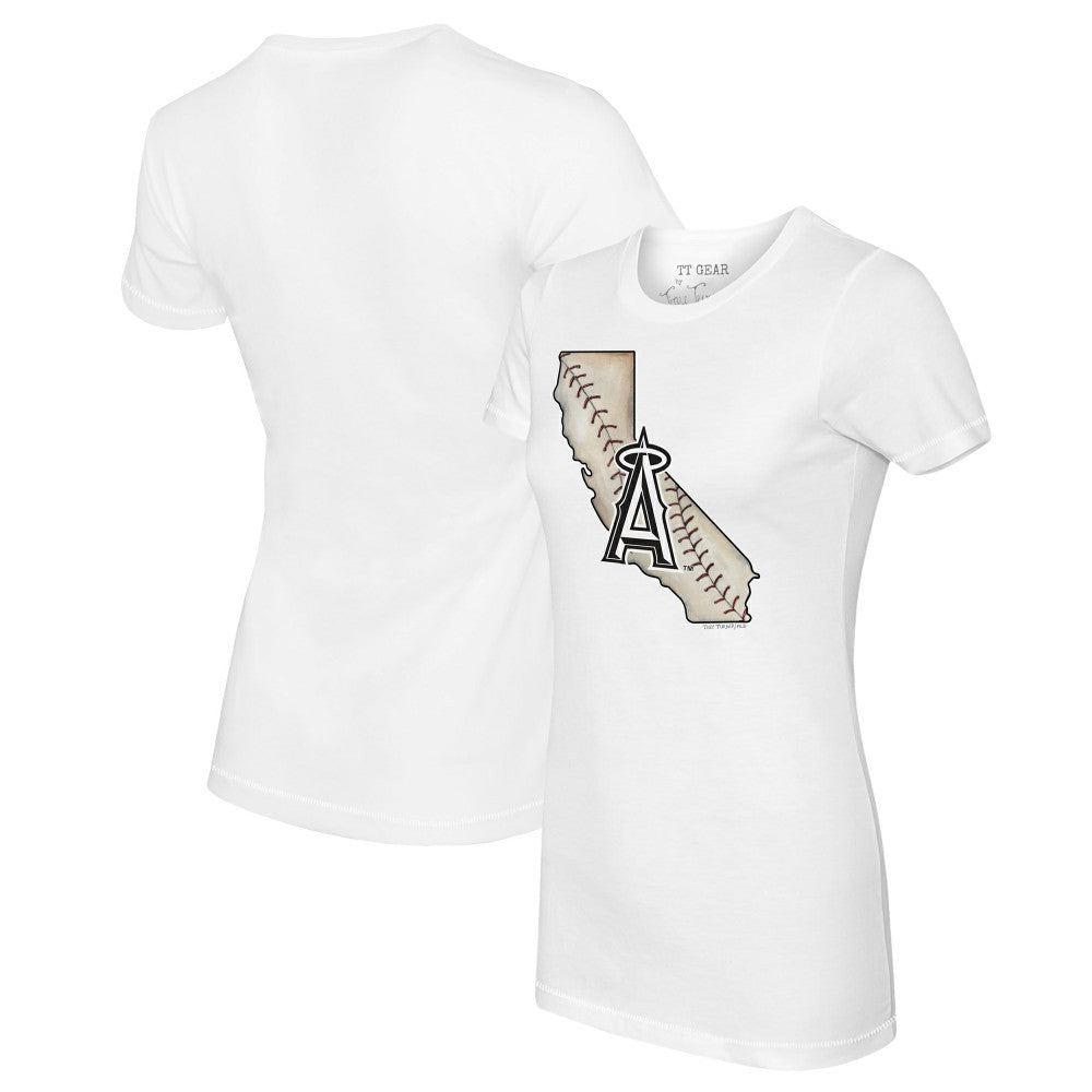 MLB Los Angeles Angels Tiny Turnip Women's State Outline T-Shirt