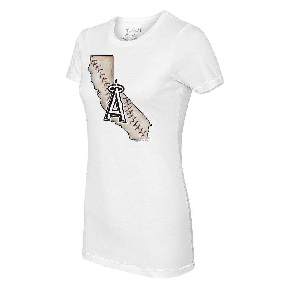 MLB Los Angeles Angels Tiny Turnip Women's State Outline T-Shirt