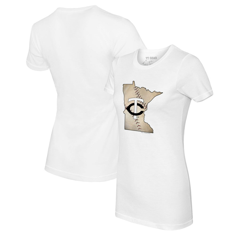 MLB Minnesota Twins Tiny Turnip Women's State Outline T-Shirt