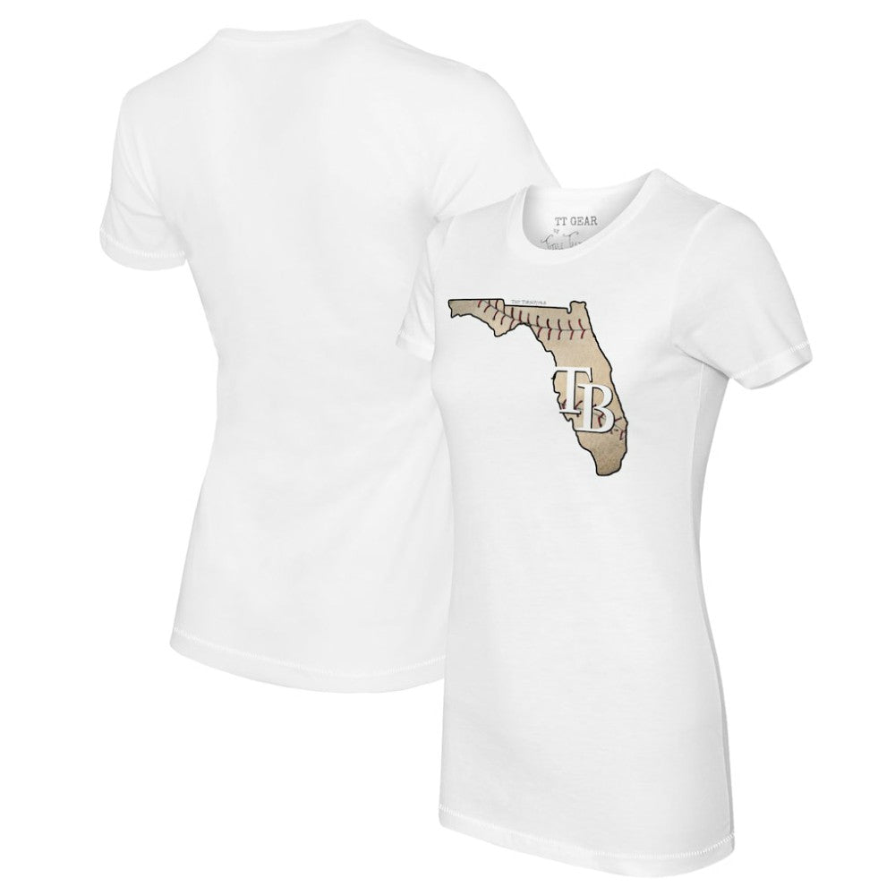 MLB Tampa Bay Rays Tiny Turnip Women's State Outline T-Shirt