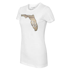 MLB Tampa Bay Rays Tiny Turnip Women's State Outline T-Shirt