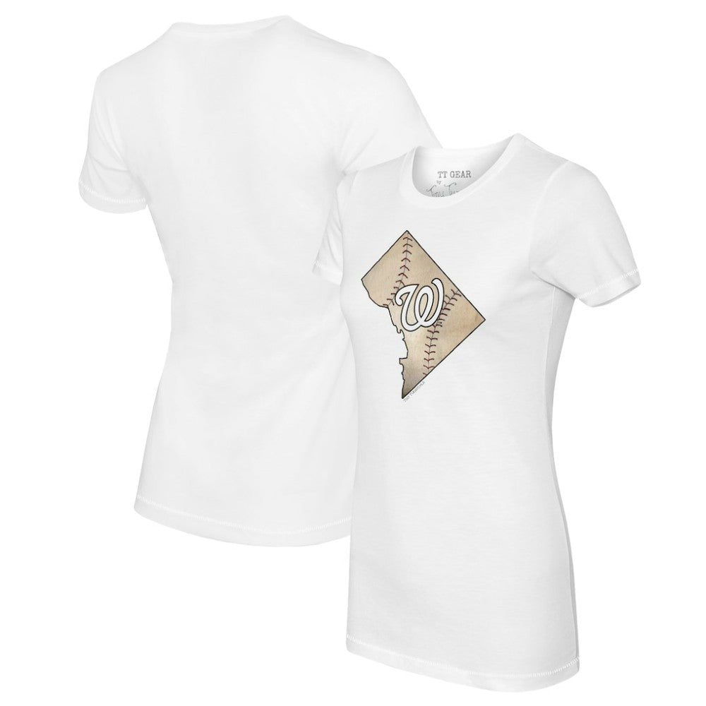 MLB Washington Nationals Tiny Turnip Women's State Outline T-Shirt