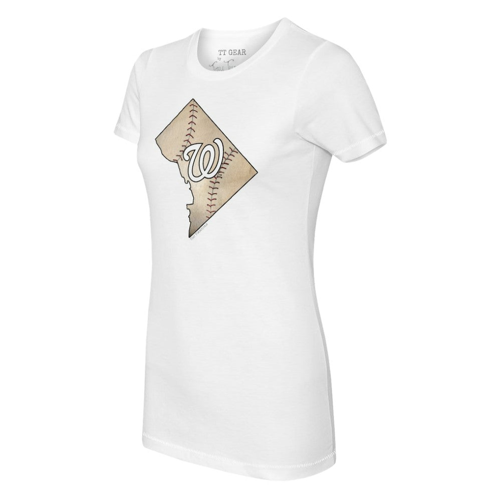 MLB Washington Nationals Tiny Turnip Women's State Outline T-Shirt