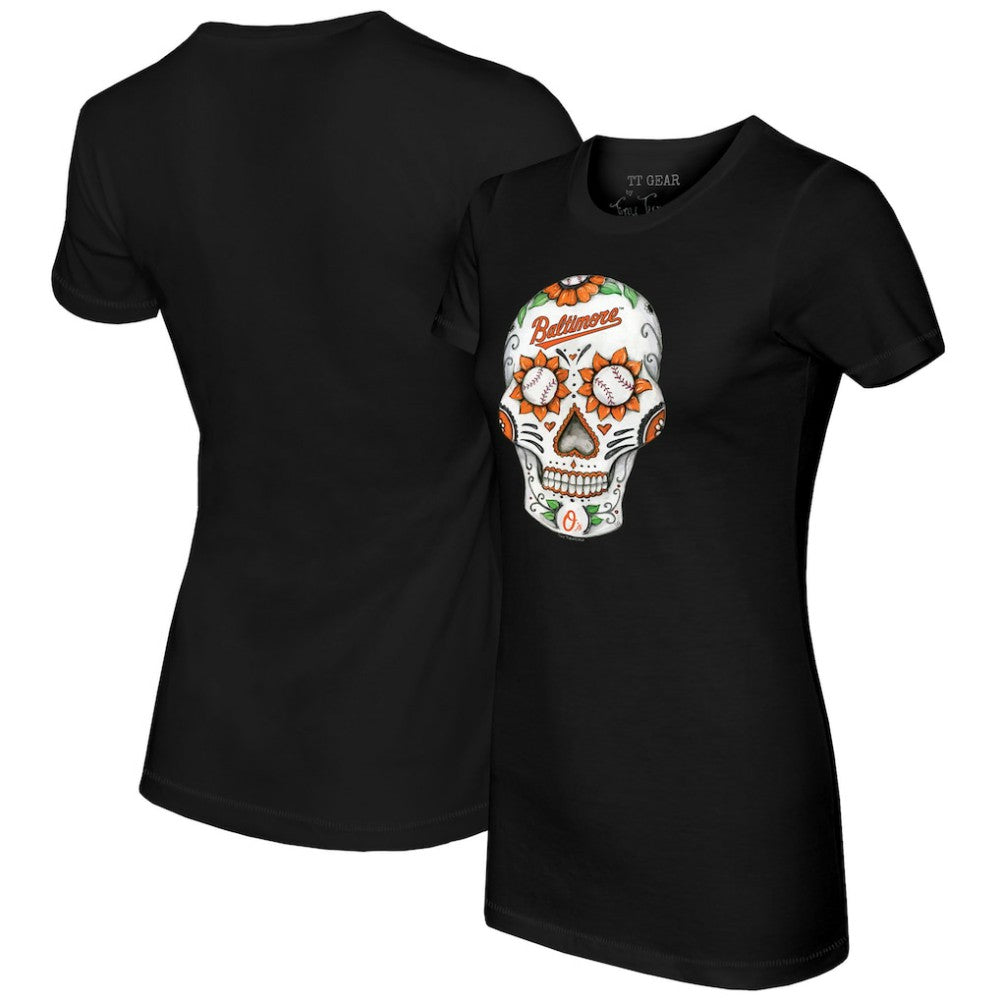 MLB Baltimore Orioles Tiny Turnip Women's Sugar Skull T-Shirt