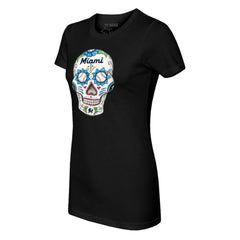 MLB Miami Marlins Tiny Turnip Women's Sugar Skull T-Shirt