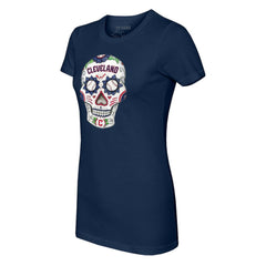 MLB Cleveland Guardians Tiny Turnip Women's Sugar Skull T-Shirt