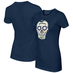 MLB Milwaukee Brewers Tiny Turnip Women's Sugar Skull T-Shirt