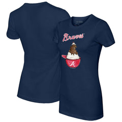 MLB Atlanta Braves Tiny Turnip Women's Sundae Helmet T-Shirt