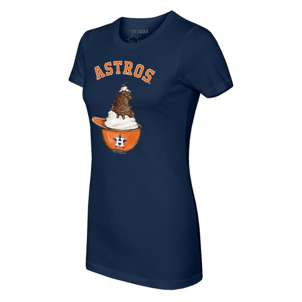 MLB Houston Astros Tiny Turnip Women's Sundae Helmet T-Shirt