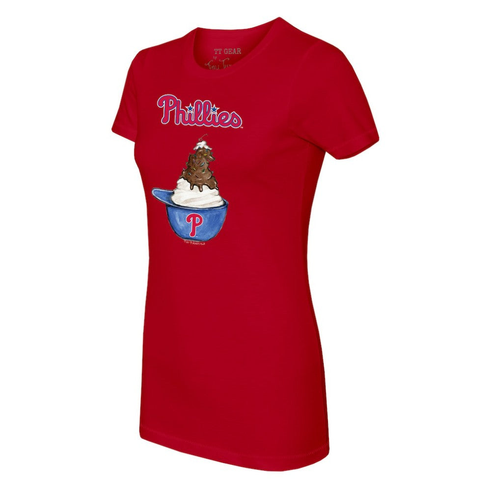 MLB Philadelphia Phillies Tiny Turnip Women's Sundae Helmet T-Shirt