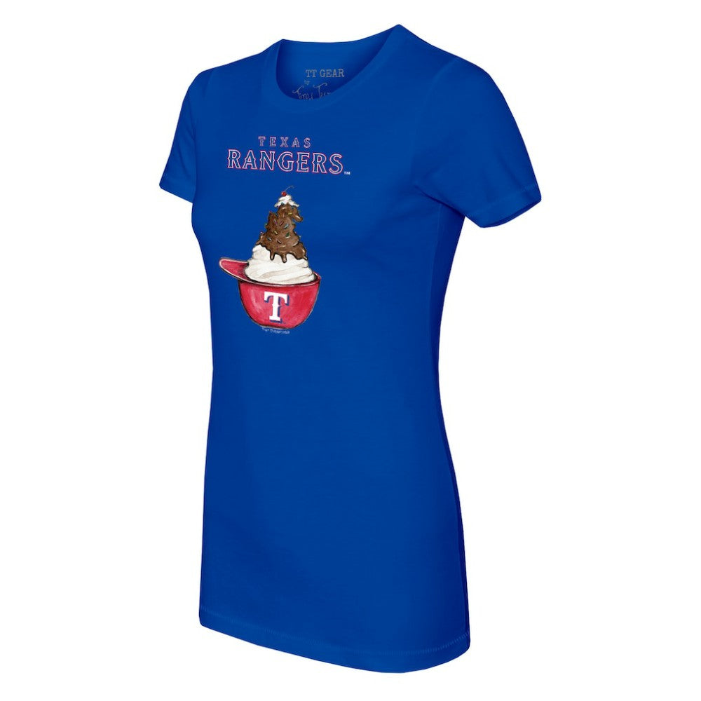 MLB Texas Rangers Tiny Turnip Women's Sundae Helmet T-Shirt