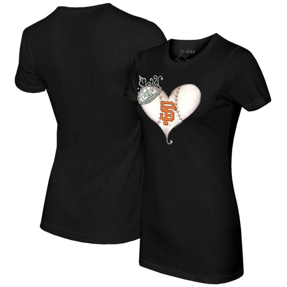 MLB San Francisco Giants Tiny Turnip Women's Tiara Heart T-Shirt