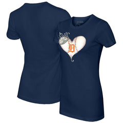 MLB Detroit Tigers Tiny Turnip Women's Tiara Heart T-Shirt